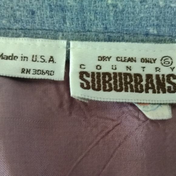 Vintage Country Suburbans Light Blue Wool skirt - Picture 5 of 7